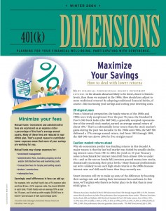 SmartMoney Custom Solutions: Dimensions, Winter 2004