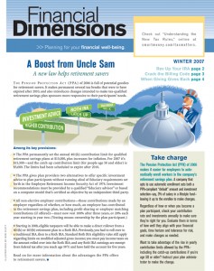 SmartMoney Custom Solutions: Dimensions, Winter 2007