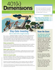 SmartMoney Custom Solutions: Dimensions, Summer 2008