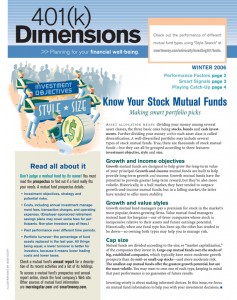 SmartMoney Custom Solutions: Dimensions, Winter 2006