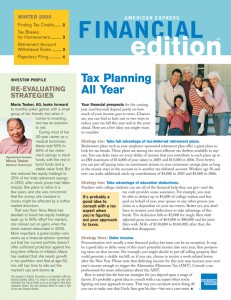 SmartMoney Custom Solutions: Financial Edition, Winter 2005